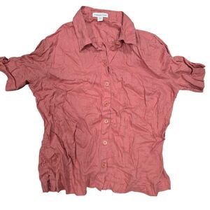 Coldwater Creek Linen Button-Up Shirt Size L
